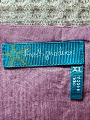Fresh Produce Dress XL Cotton Eyelet Square Neck Tank Beach Cottage Core Purple thumbnail 4