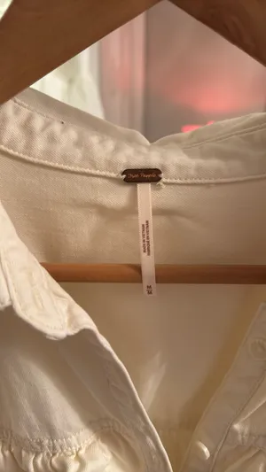 Free People Denim White Button Down  thumbnail 4