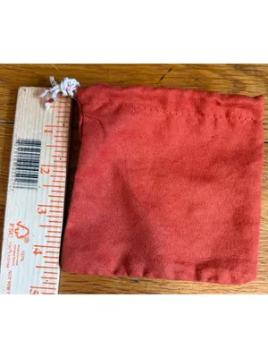 Anthropologie Coral Drawstring Jewelry Pouch Dust Bag 4"x4.5" Keeper Of Secrets thumbnail 2
