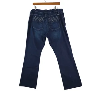 Cruel Girl Jeans Womens‎ 35x19R Blue Bootcut Denim Stretch Western Rodeo Cowgirl thumbnail 2