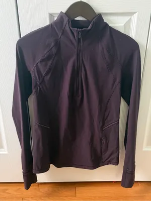 Lululemon Fresh Tracks 1/2 Zip in Black Cherry thumbnail 3