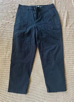 a new day Black Drawstring Chino Pants thumbnail 1