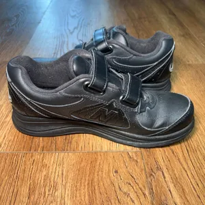 New Balance 577 Womens Size 8 2A Walking Shoes Black Leather Hook Loop WW577VK thumbnail 12