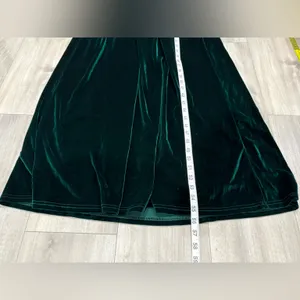 Baltic Born Deep Green Velvet Maxi Dress thumbnail 4