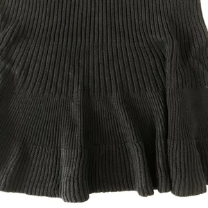 Free people solid gold swingy sweater skirt black thumbnail 6
