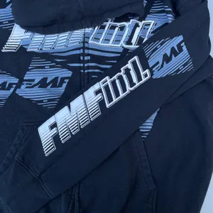 Intl Racing Motocross Black Graphic Zip Up Hoodie Sweater thumbnail 4