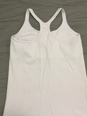 lululemon athletica Off- White Ribbed Racerback Tank thumbnail 2