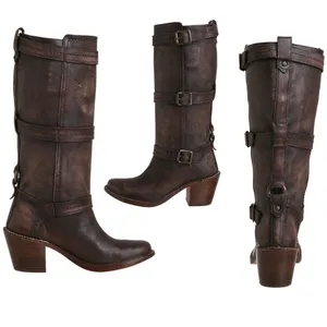 FRYE distressed 3 strap boots thumbnail 2