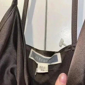 Pleione Elegant Brown Satin Halter Top Camisole Evening Party‎ Tank D14 thumbnail 5