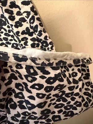 Zara Z1975 Wide Leg Animal Print Jeans Size 2 thumbnail 5