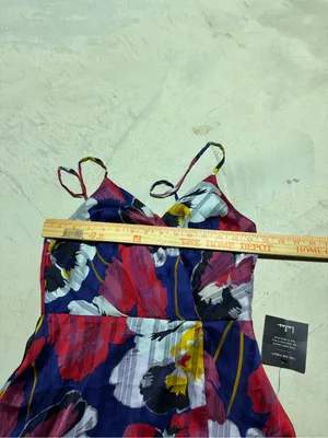 Lulus NWT all about love royal blue Floral print Midi Dress small MSRP$79 thumbnail 5