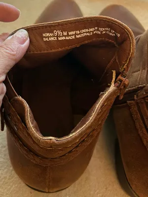 NOR Brown Suede Ankle Booties with Side Buckle Size 9.5 thumbnail 3