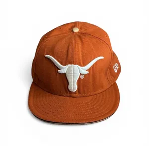 New Era 59FIFTY Texas Longhorns Fitted Hat Size 8 Burnt Orange White Longhorn thumbnail 1
