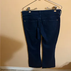 Anthropologie Pilcro The Icon Low-Rise Flare Jeans in Dark Wash thumbnail 9