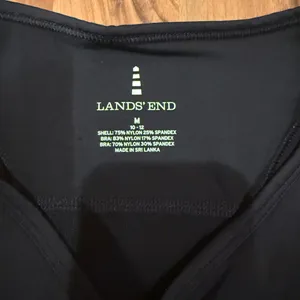 Lands’‎ end womens workout athletic performance v neck tank top medium 10-12 thumbnail 2