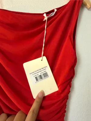 NWT Peppermayo Serenella Red One-Shoulder Cutout Maxi Dress thumbnail 5