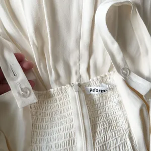 Reformation Hollyhock Dress in Ivory thumbnail 4