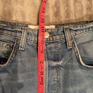 Reformation High Rise Straight Leg Jeans Blue‎ Raw Hem Button Fly Size 25 thumbnail 6