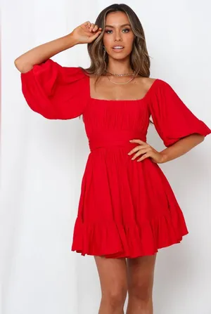 Hello Molly Red X Festival Dress Size Small thumbnail 1