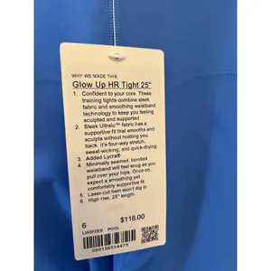 lululemon Glow Up -High-Rise Tight Size 6 25” Pool new with tags Authentic thumbnail 5