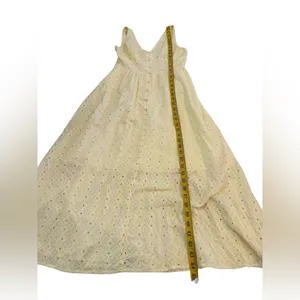 Love Bonito V-Neck Eyelet Midi Dress in Pale Yellow thumbnail 10