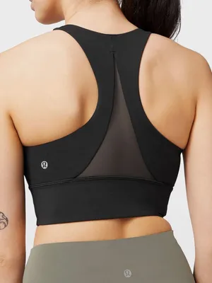 Lululemon Invigorate Black Mesh Back Sports Bra Women’s 4 thumbnail 2