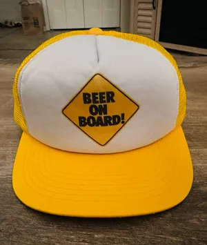 VTG Beer on Board SnapBack Hat Yellow thumbnail 1
