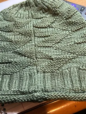 Duluth Trading Color Olive Green Women’s Slouchy Knit Beanie Cap thumbnail 3