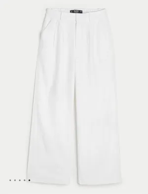 White high waisted line trousers  thumbnail 1