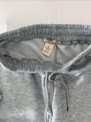 NYC Heather Gray Sherpa-Lined Zip Jacket and Joggers Sz M thumbnail 6