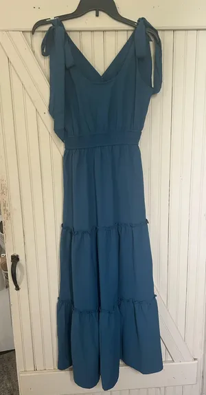 Tie Strap Dress Blue thumbnail 2