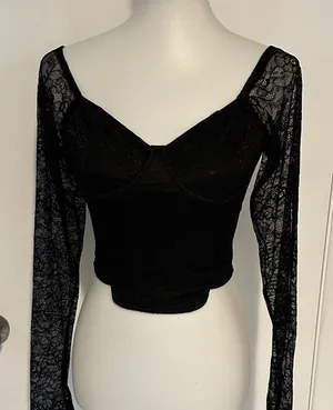 PRINCESS POLLY Purnell Lace Top Black - Size 4 - NEW With Tags - In Bags.‎ thumbnail 1