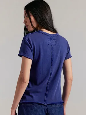 Free People We The Free Fur Friend Tee Dalmatian Navy Blue Size Large Worn Once! thumbnail 2