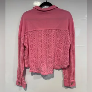 Vibrant Pink Lace New In Knit Boutique‎ Cardigan thumbnail 5