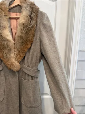 Vintage fur lined Montgomery Ward Union made Pea coat thumbnail 3