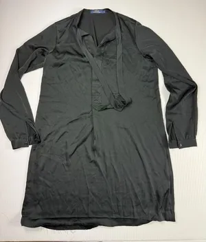 Polo Ralph Lauren Dress Tie Neck Long‎ Sleeve Black Dress Size 6 thumbnail 1