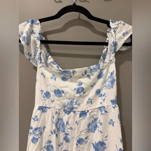 Hollister Blue Floral Babydoll Mini Dress thumbnail 3