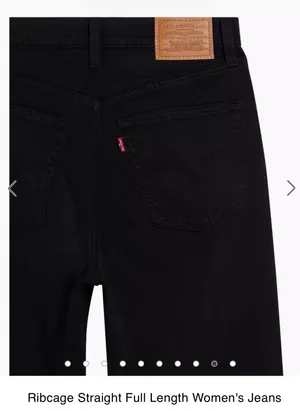 Levi’s Black Jeans Ribcage Straight  thumbnail 10