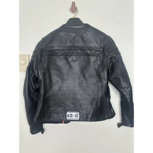 First Classics Womens L Black Leather Zip Up Motorcycle Biker Jacket Insulated thumbnail 2