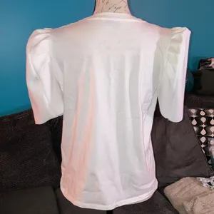 🎉4 for $20 Zara White Puff Sleeve Top, Medium thumbnail 3