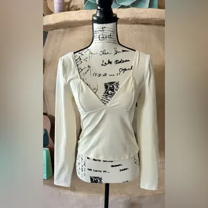 Free People Duo Corset Long Sleeve Cami Top NWOT thumbnail 5
