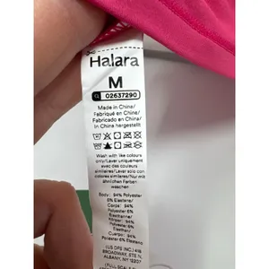 Brand New Halara Women's M Short Sleeve Cropped Loose Dance Sports Top Pink thumbnail 7