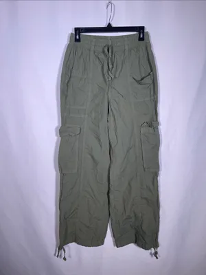 Aerie Womens High Waisted Baggy Cargo Pant Green Xs thumbnail 2