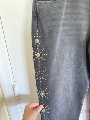 Free People Cooper Studded Boyfriend Jeans thumbnail 7