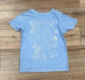 O’NEILL Casual Baby Blue Hawaiian Surf Wear Floral Graphic T-shirt | Size XS thumbnail 1