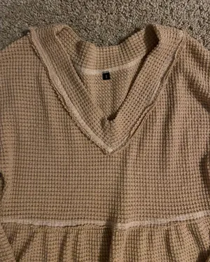 Waffle Knit Babydoll Dress thumbnail 4