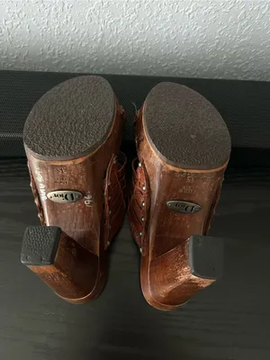 DIOR wood and leather limited edition heels thumbnail 5
