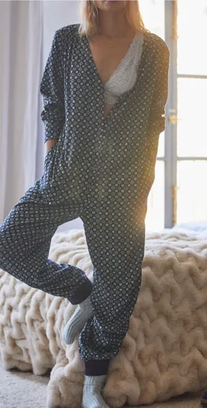 Alexandra Farmer Flannel Lounge Jumpsuit thumbnail 1