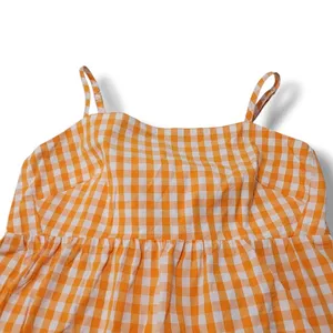 J.Crew Top Size 8 J. Crew Peplum Cami Gingham Camisole Babydoll Fit Tie Back Top thumbnail 2
