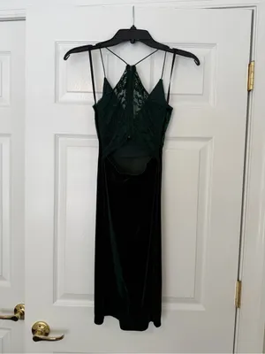 B. Darlin green velvet and lace dress size 0 thumbnail 5